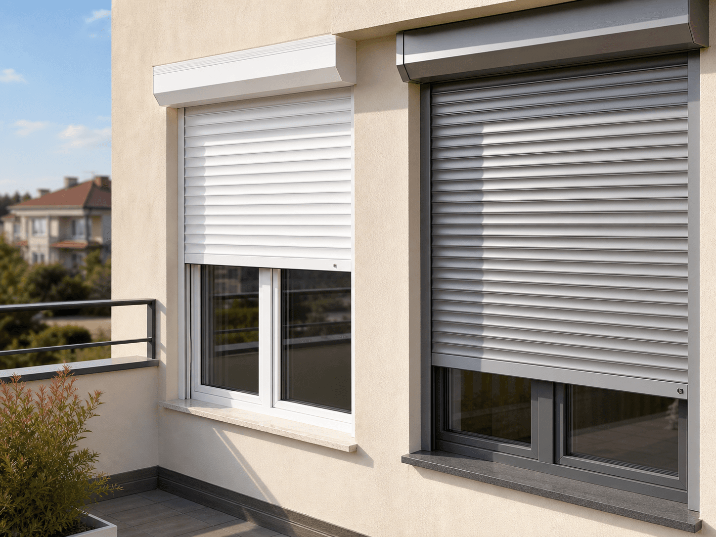 Rolete exterioare PVC si aluminiu montate pe ferestre