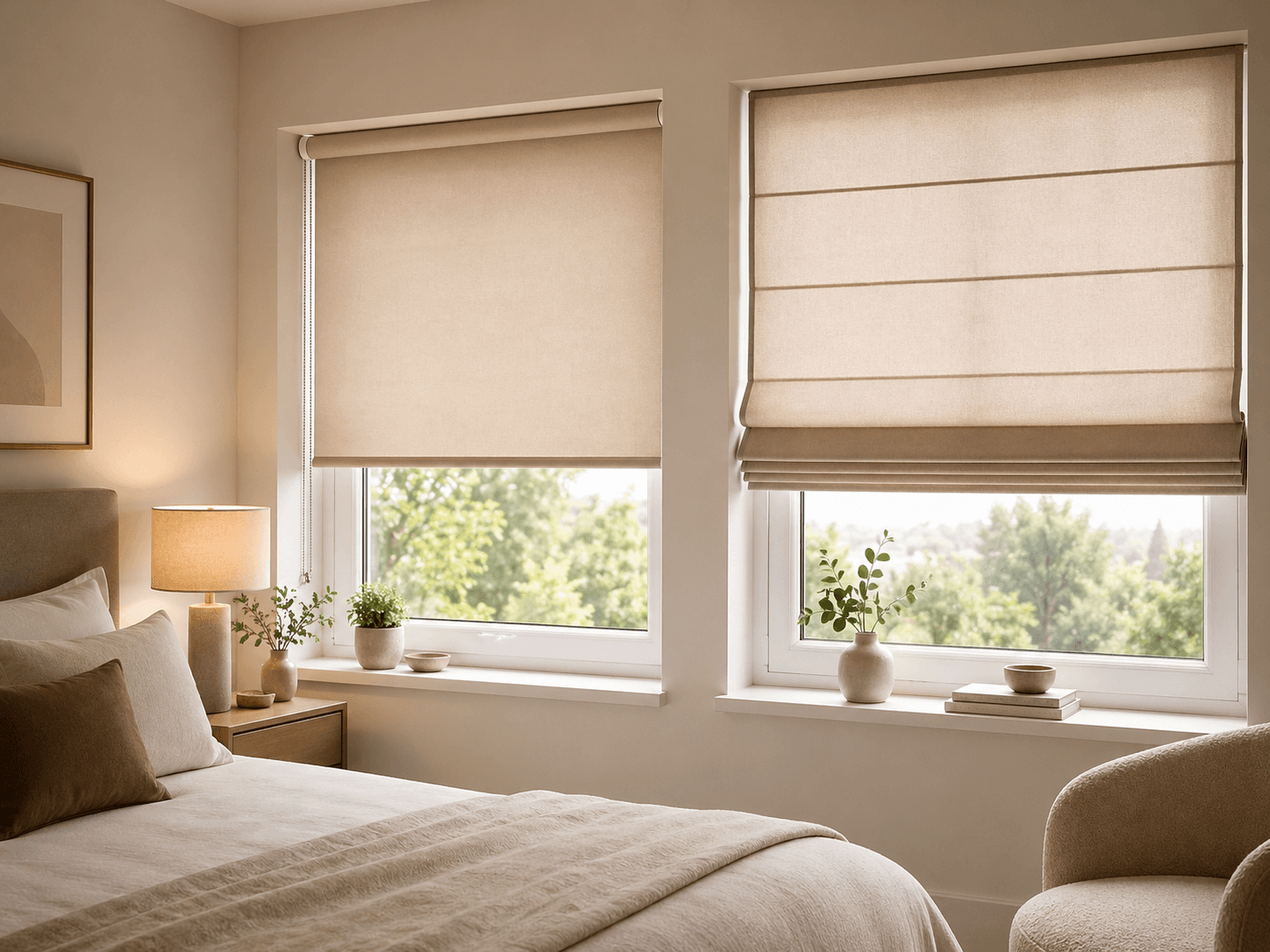 Rolete textile in tonuri calde